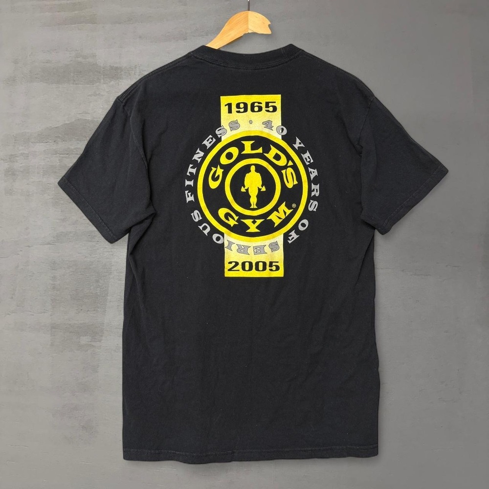 Vintage Gold's Gym T-Shirt Black 40th Anniversary Diamond Jaxx Large